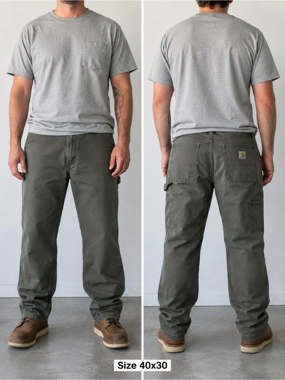 Carhartt Rugged Flex Relaxed Fit Utility Work Pants 40x29 Olive